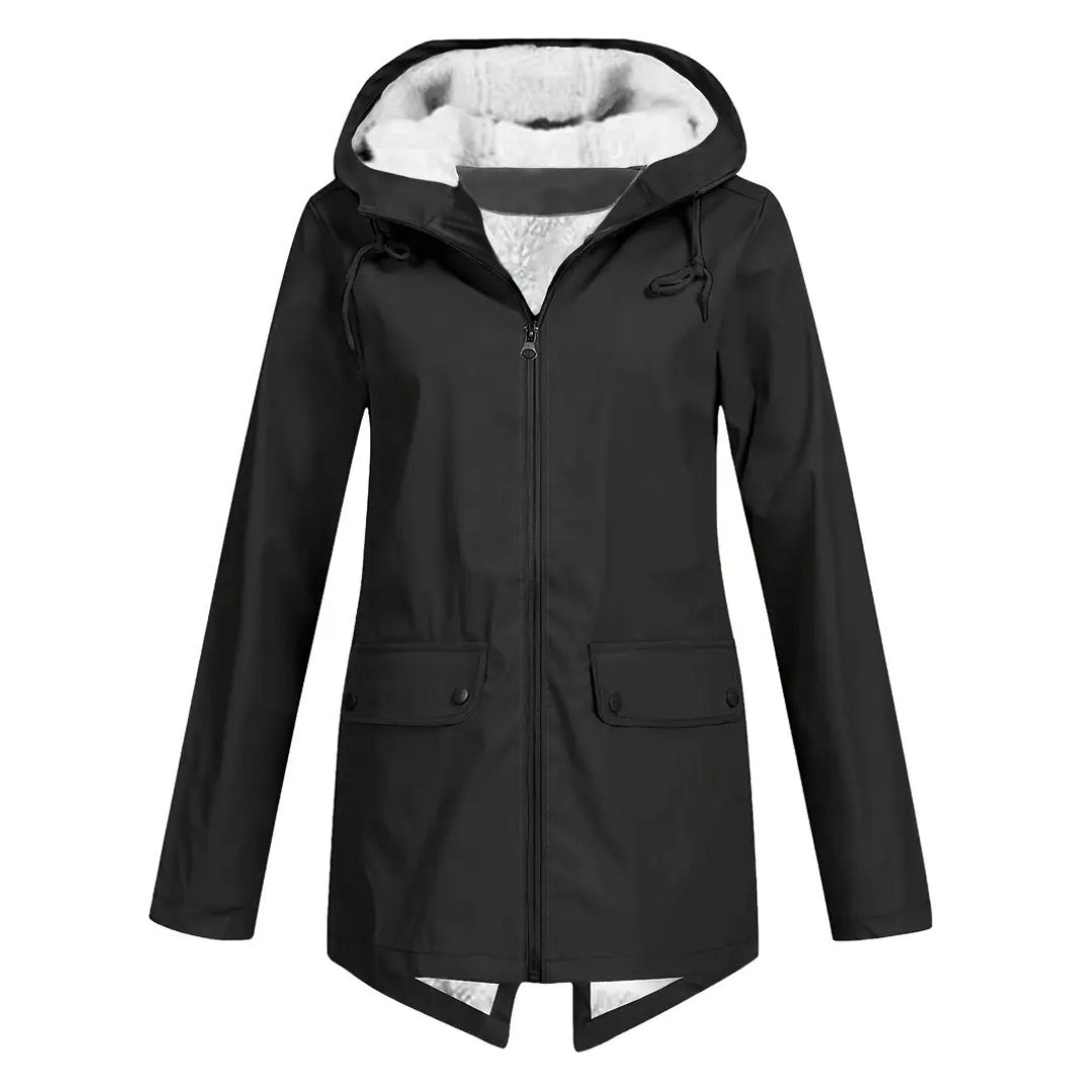 Waterdichte Dames Jas – Fleece Gevoerd – Met Capuchon