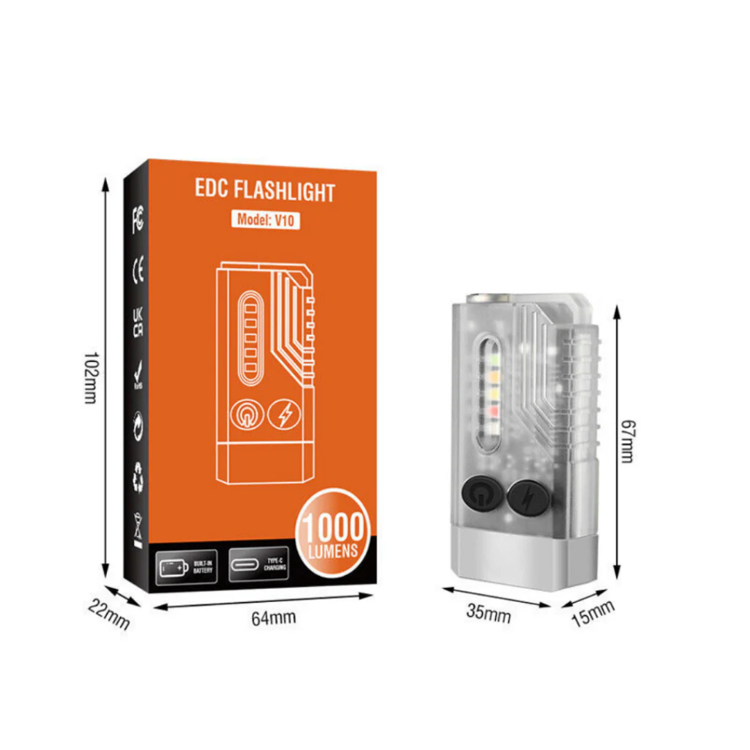 EDC Zaklamp - 1000 LM - UV - OutdoorHavenNL