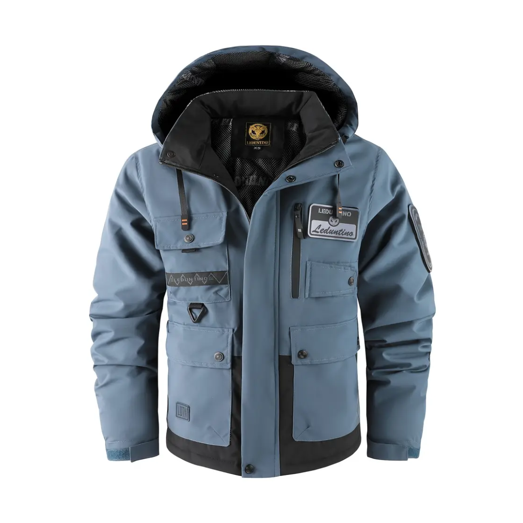 Heren Gewatteerd Outdoor Jack – Afneembare Capuchon – Herfst & Winter