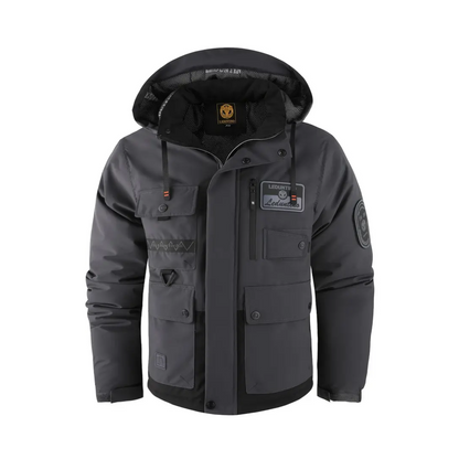 Heren Gewatteerd Outdoor Jack – Afneembare Capuchon – Herfst & Winter