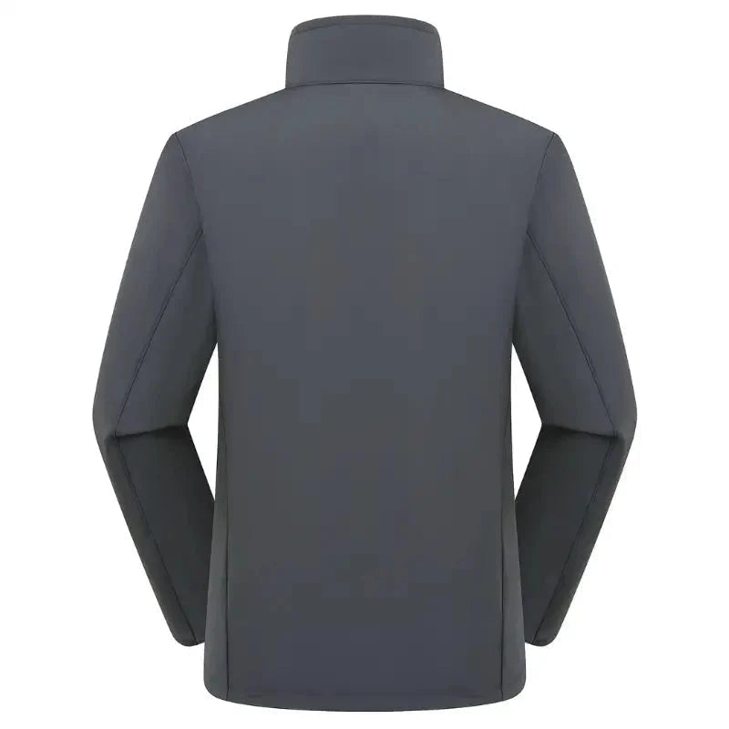 Softshell jas heren met fleece voering en staande kraag
