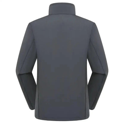 Softshell jas heren met fleece voering en staande kraag