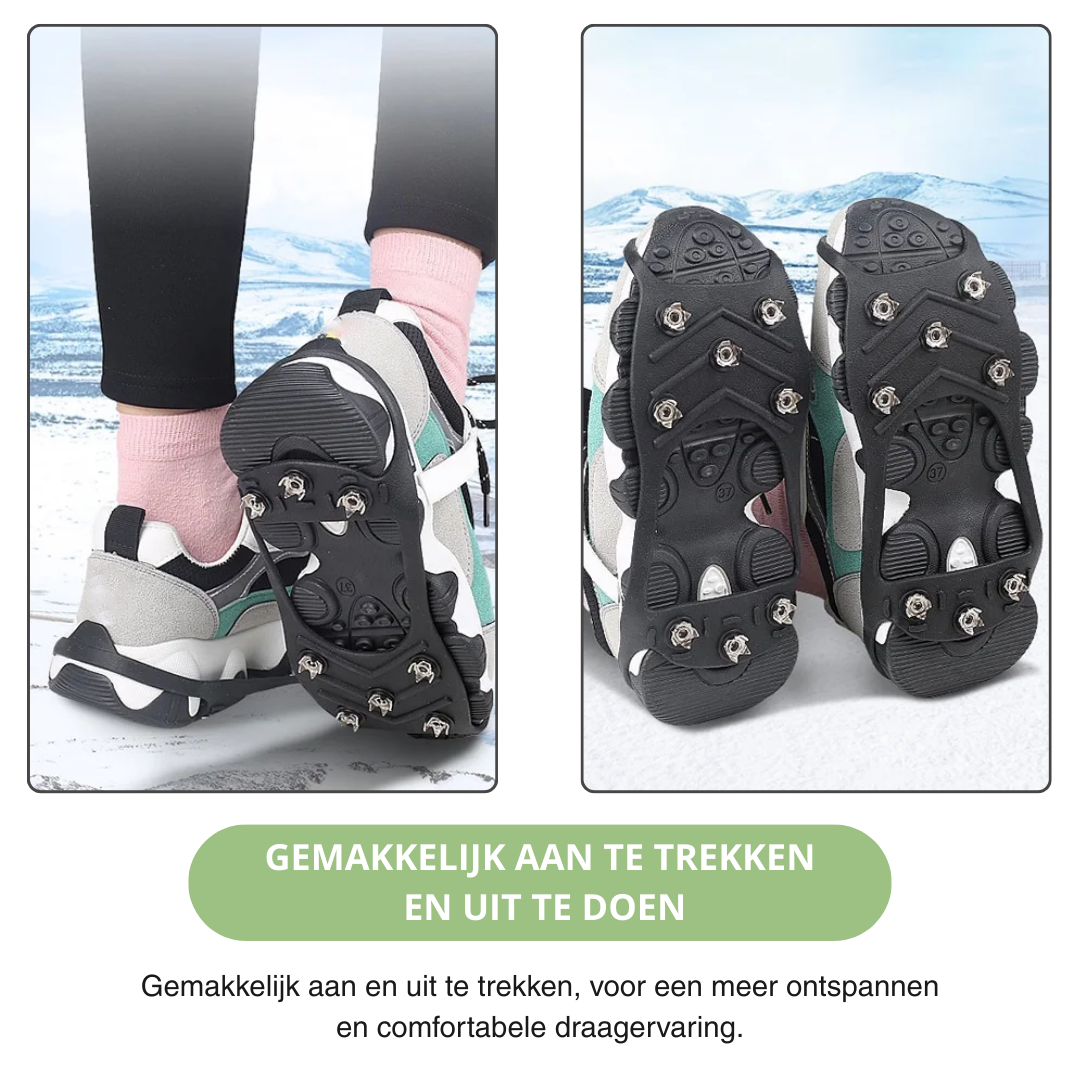 Anti-Slip Schoenijzers – 8 Tanden – IJs & Sneeuw Grip