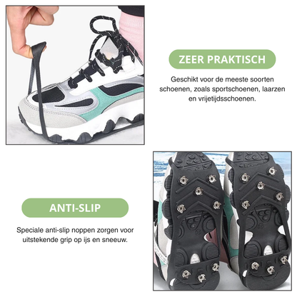 Anti-Slip Schoenijzers – 8 Tanden – IJs & Sneeuw Grip