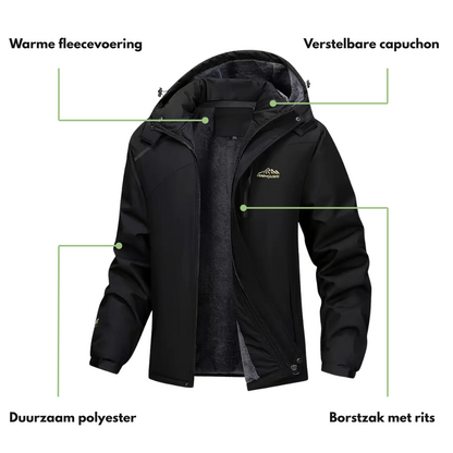Warme Heren Winterjas – Dikke Pluche Voering - Waterdicht