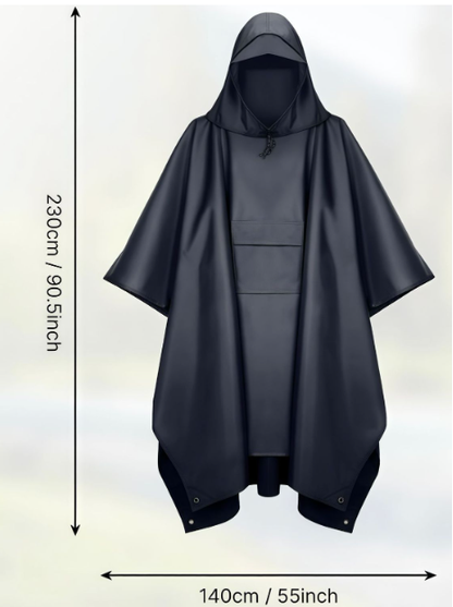 Lichtgewicht Regenponcho – Waterdicht, Ademend & Multifunctioneel