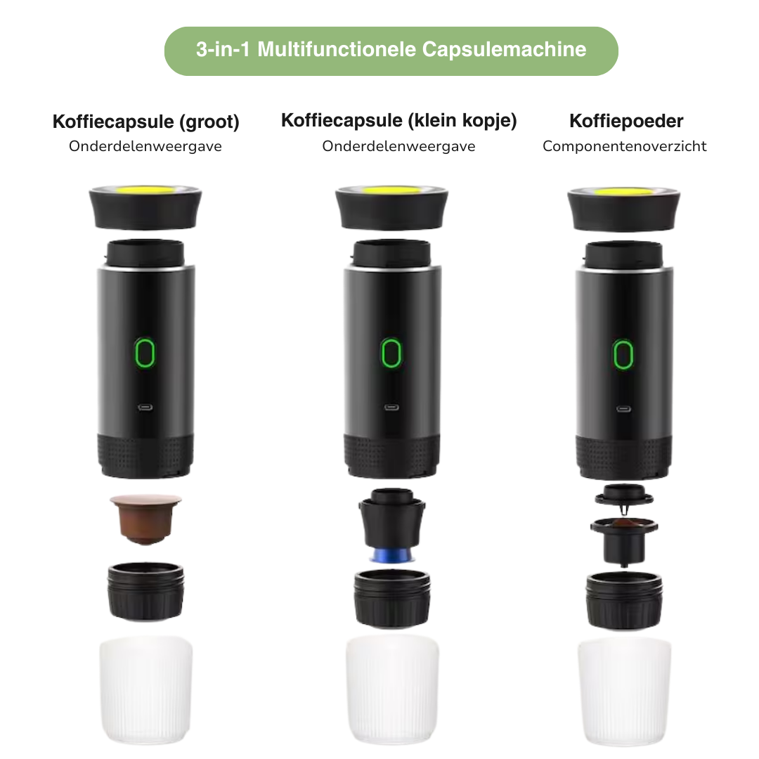Draagbare Koffiemachine – Altijd Hete Koffie – USB oplaadbaar