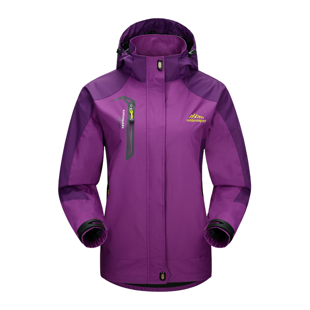 Softshell jas dames met broek, outdoor set in groen