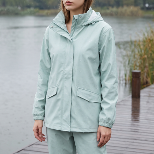 Regenpak dames met jasje en broek, waterafstotend