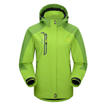 Softshell jas dames met broek, outdoor set in groen