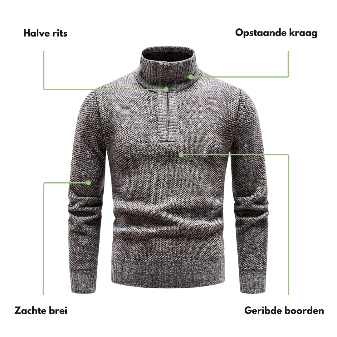 Gebreide Thermo Heren Trui – Fleecevoering - Winter