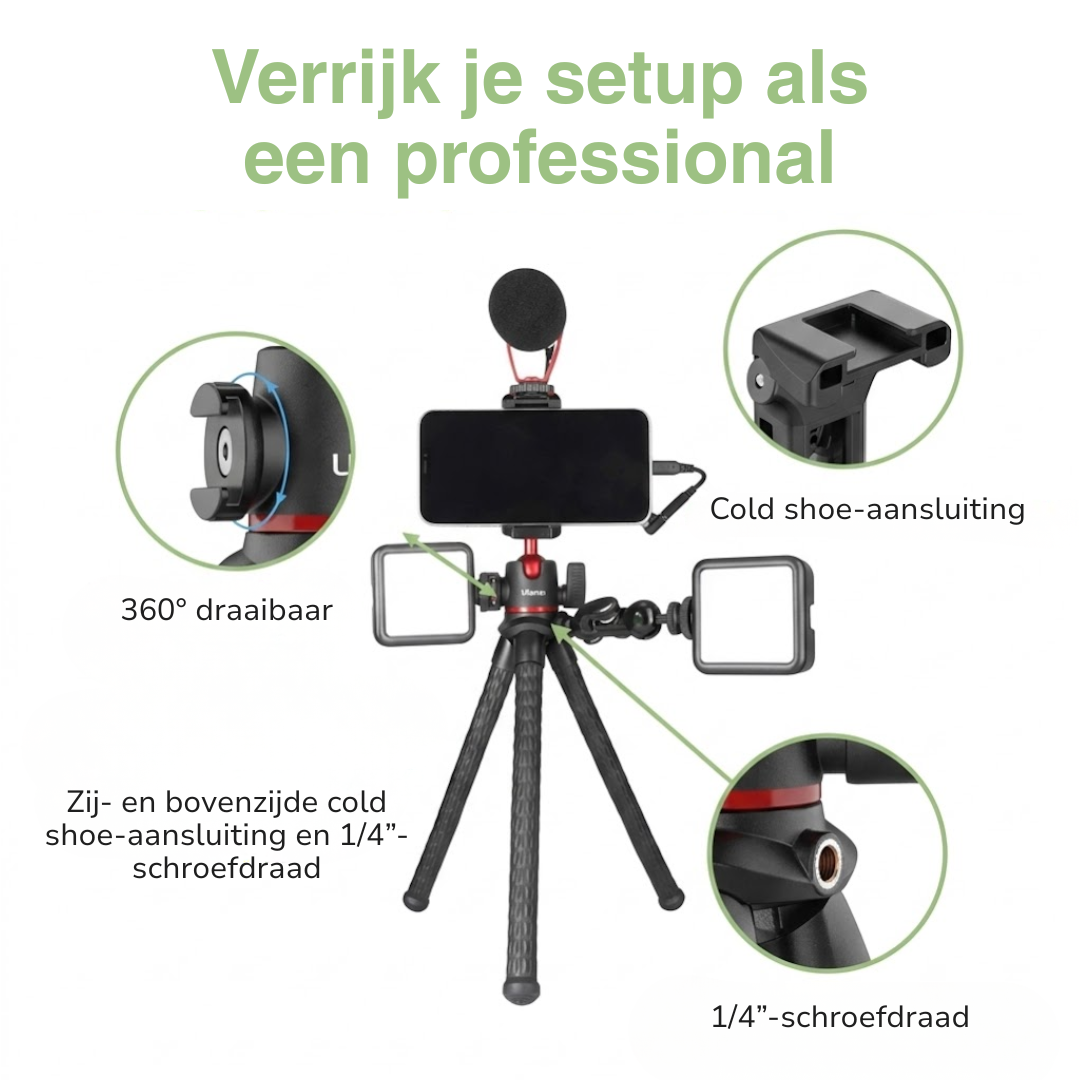 Flexibel Octopus Statief - Telefoon Camera - Gorilla Statief