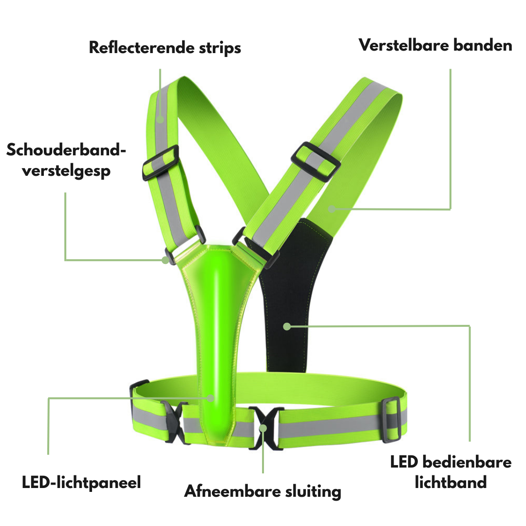 LED Veiligheidsvest – Reflecterend – Hardloopvest