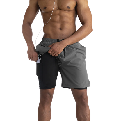 Heren Hardloopshort - Telefoonvak - Binnenbroek - Sportbroek