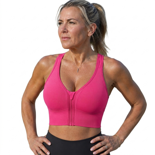 Dames Sportbeha met Rits - High Impact Racerback - Naadloos
