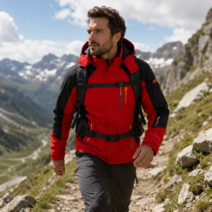 Windjack heren waterdicht en winddicht met afneembare capuchon