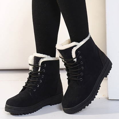 Lichtgewicht gevoerde snowboots dames met veters