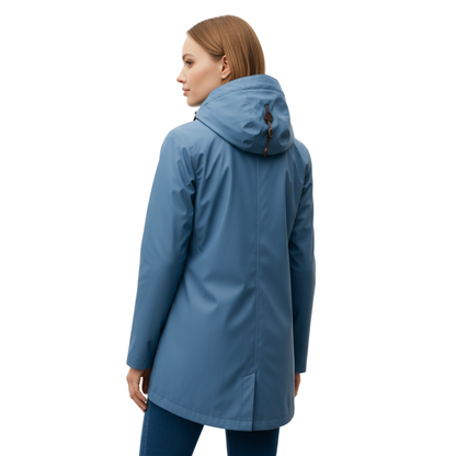 Lange Regenjas Dames Licht - Elegante Overgangsjas met Capuchon