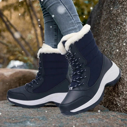 Snowboots dames met plateauzool en slipvaste zool