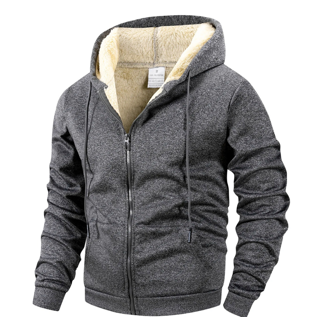 Fleecevest Heren met Capuchon - Winddicht - Sherpa-Gevoerd