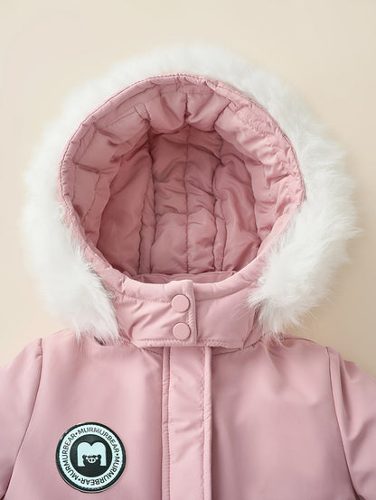 Skipak Meisje - Gevoerde Overall met Capuchon - Roze