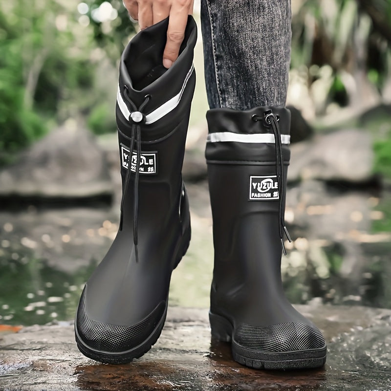 Heren regenlaarzen met halfhoge schacht, waterdicht