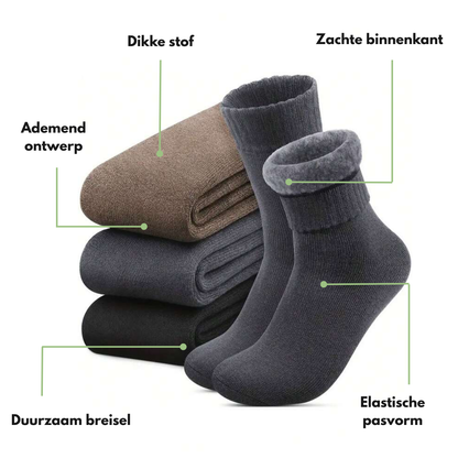 Thermosokken – Zacht Pluche – Gevoerd