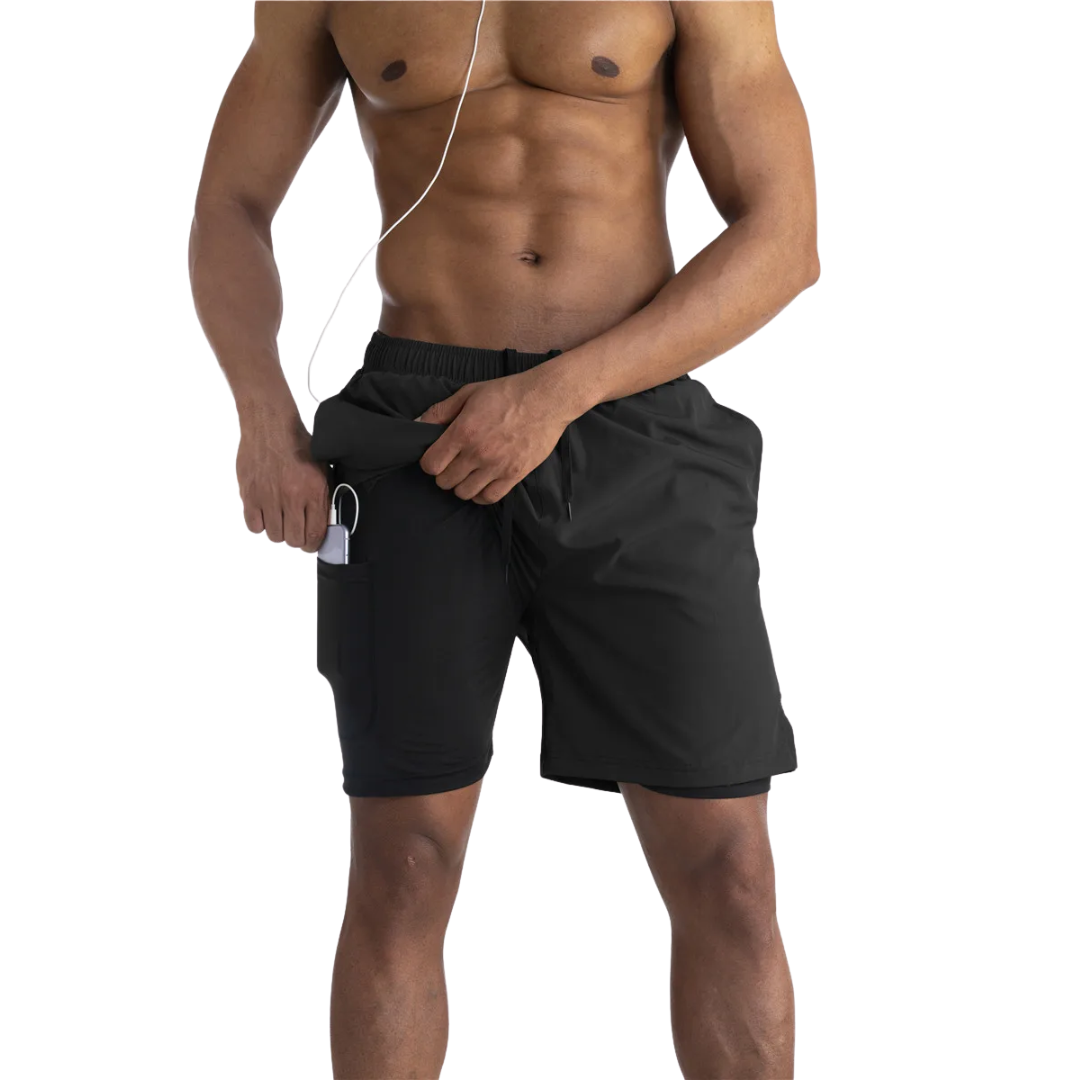 Heren Hardloopshort - Telefoonvak - Binnenbroek - Sportbroek
