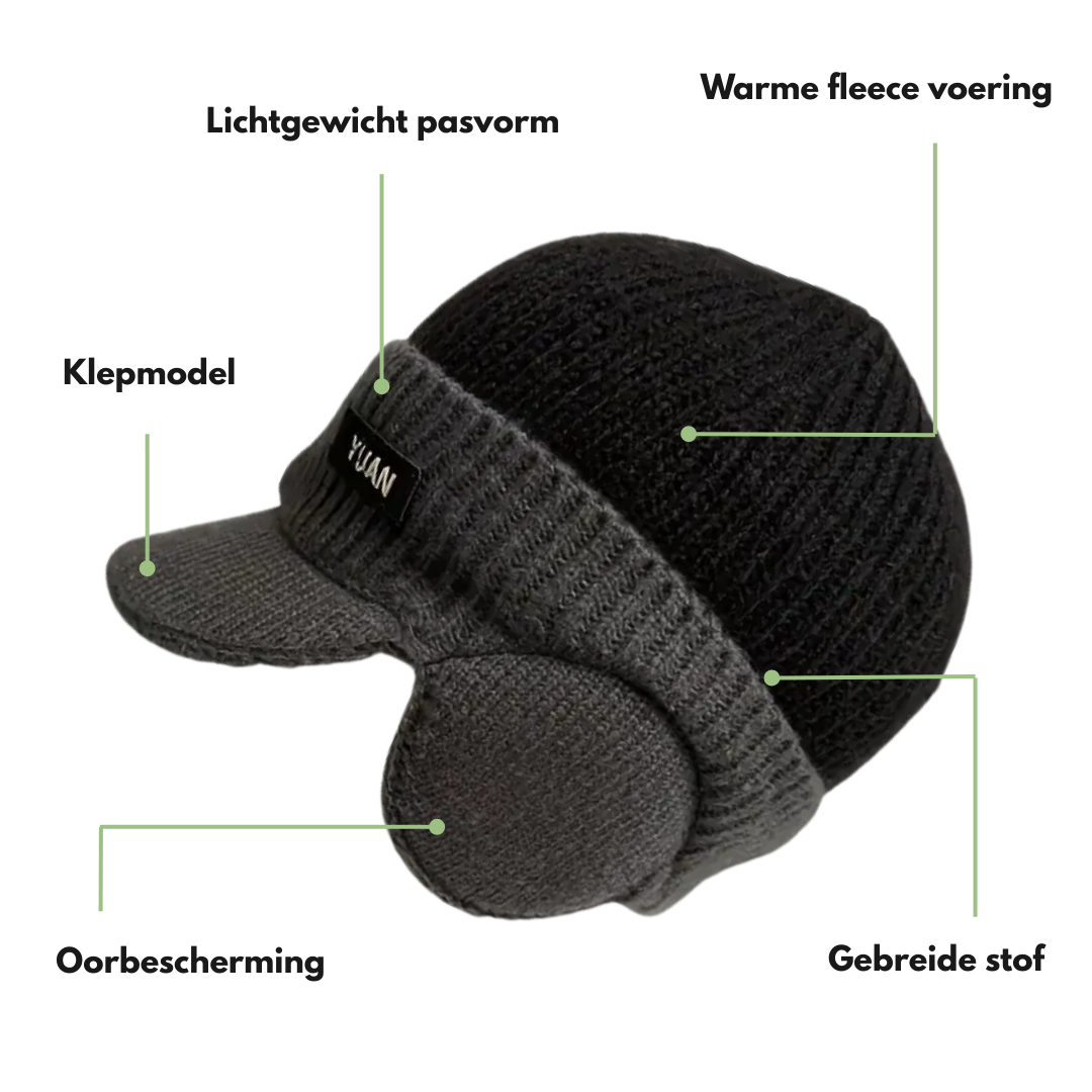 Winter Gebreide Muts – Warme Fleece – Oorbescherming