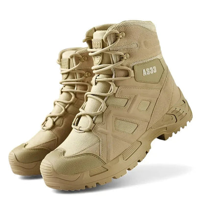 Militaire schoenen heren met hoge schacht en antislipzool