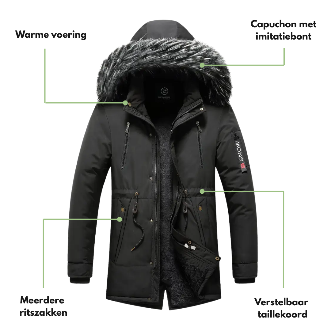 Heren Winterjas - Fleece Gevoerd - Winter Parka