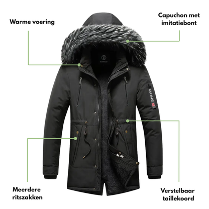 Heren Winterjas - Fleece Gevoerd - Winter Parka