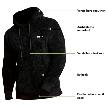 Heren Hoodie – Pluche Gevoerd - Herfst & Winter