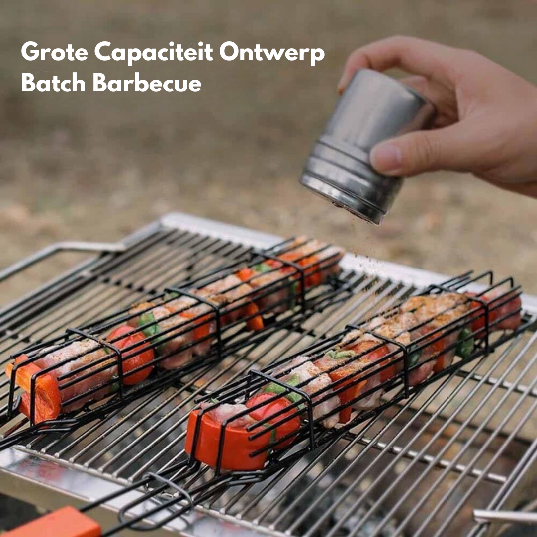 BBQ Grillmand - Kebabspies - Groentespies - OutdoorHavenNL