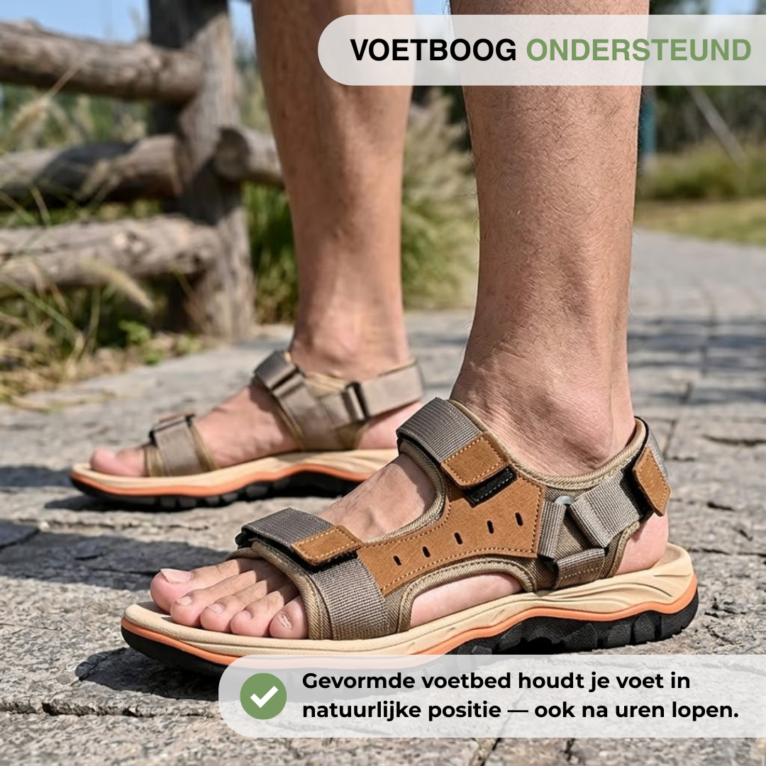 Heren Orthopedische Sandalen - Voetboog Ondersteuning - Antislip Zool