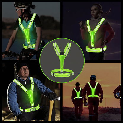 Reflecterend hesje met LED voor hardlopen en fietsen