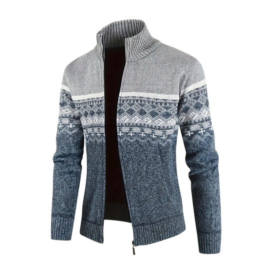 Heren Sweatshirt – Gebreid – Geometrisch Patroon