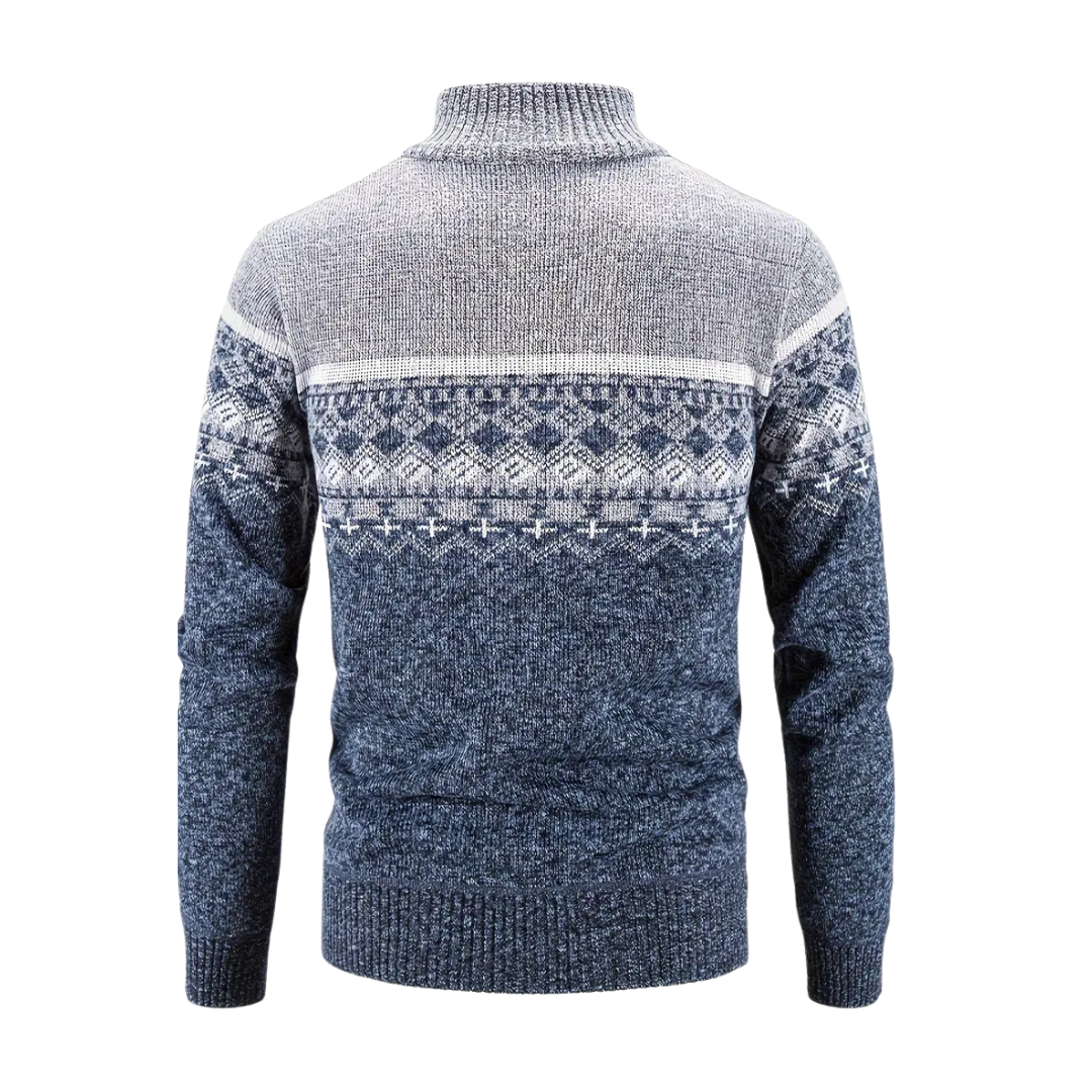 Heren Sweatshirt – Gebreid – Geometrisch Patroon