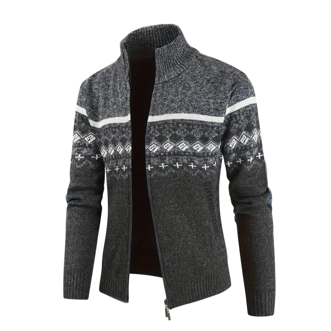 Heren Sweatshirt – Gebreid – Geometrisch Patroon