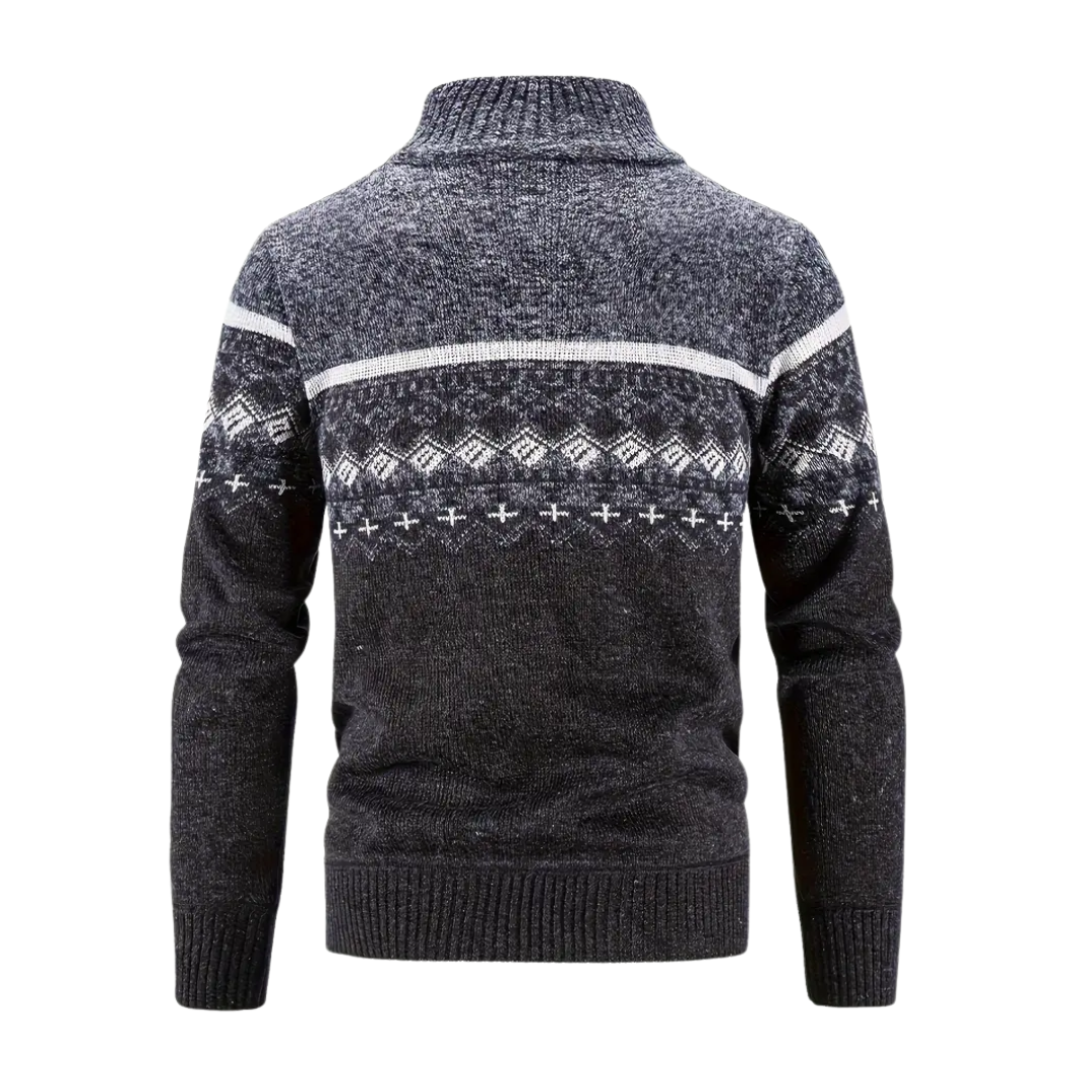 Heren Sweatshirt – Gebreid – Geometrisch Patroon