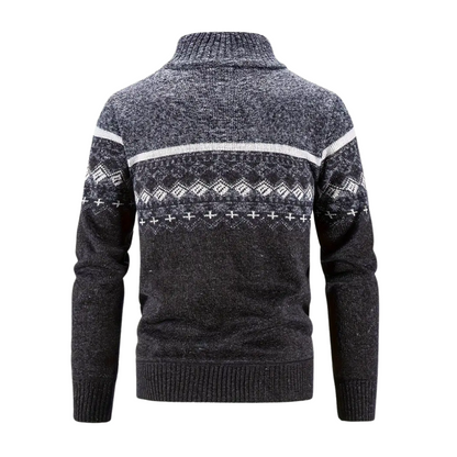 Heren Sweatshirt – Gebreid – Geometrisch Patroon