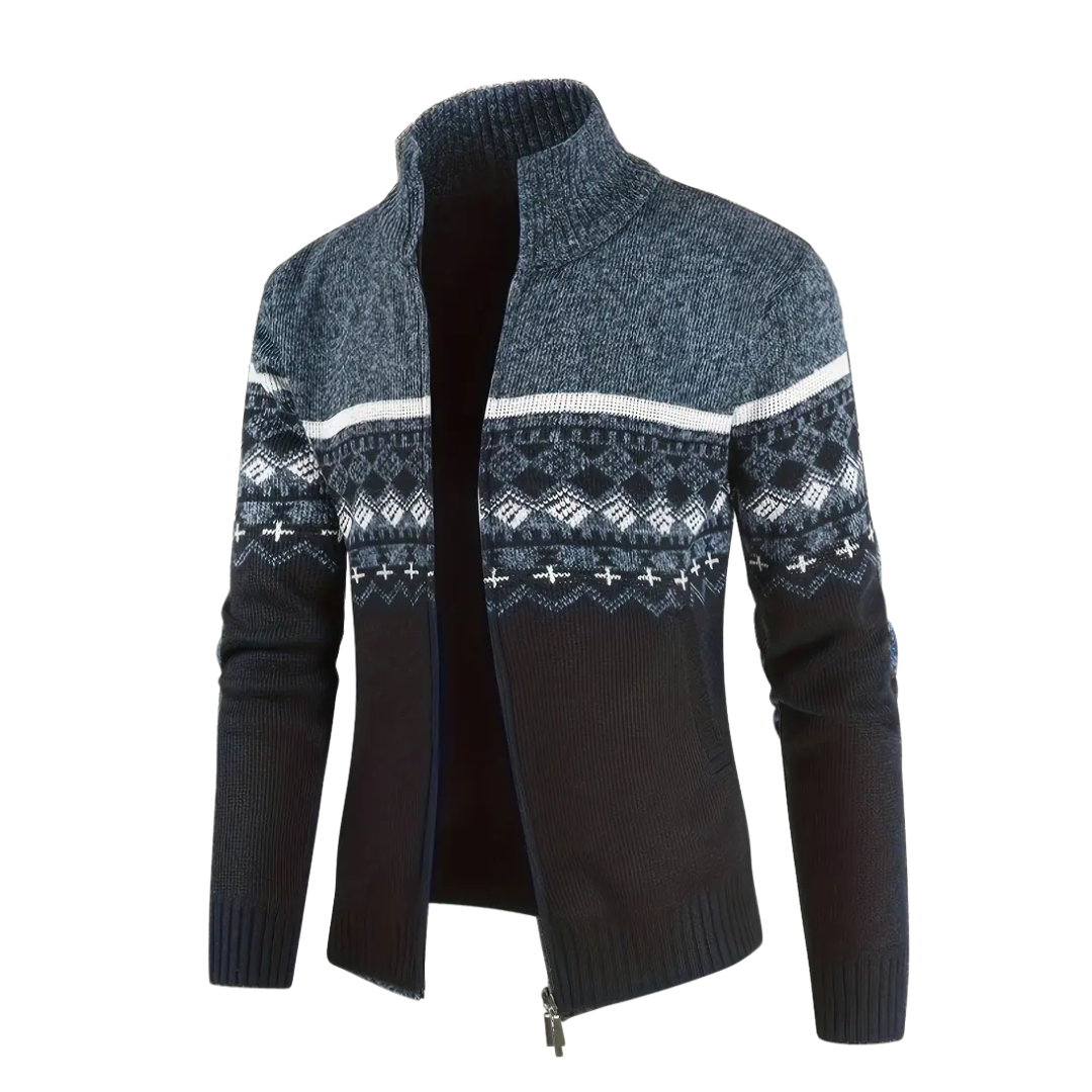Heren Sweatshirt – Gebreid – Geometrisch Patroon