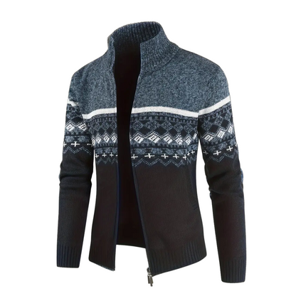 Heren Sweatshirt – Gebreid – Geometrisch Patroon
