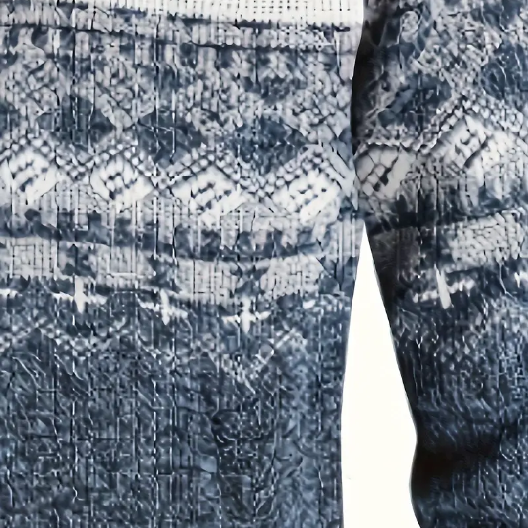 Heren Sweatshirt – Gebreid – Geometrisch Patroon