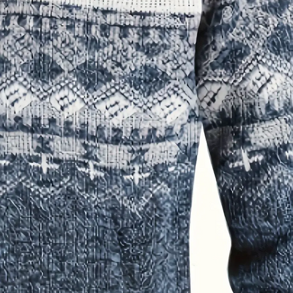 Heren Sweatshirt – Gebreid – Geometrisch Patroon