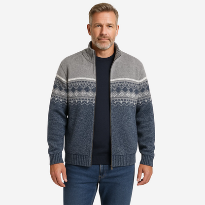 Heren Sweatshirt – Gebreid – Geometrisch Patroon