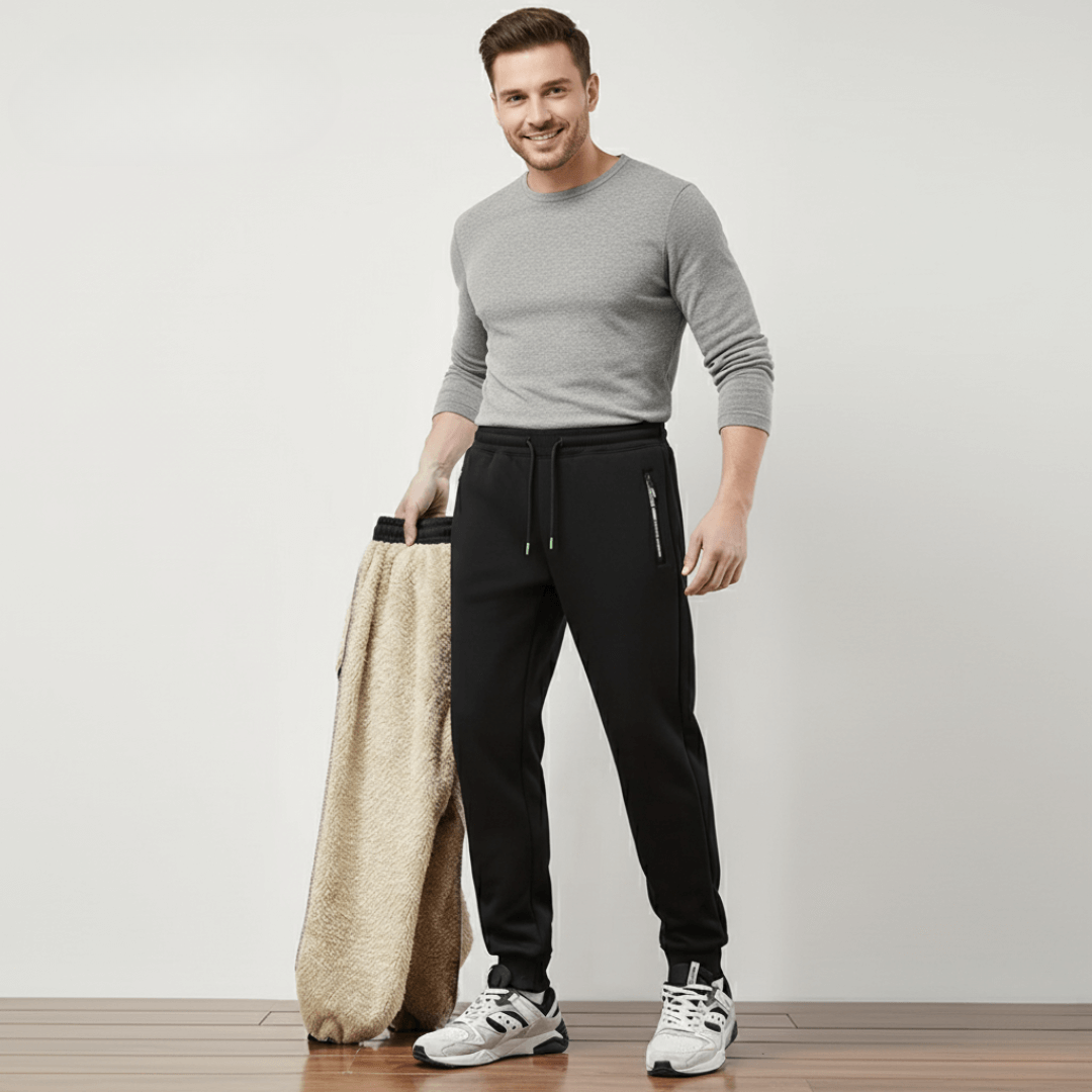 Thermobroek Heren - Gevoerde Joggingbroek - Winddicht