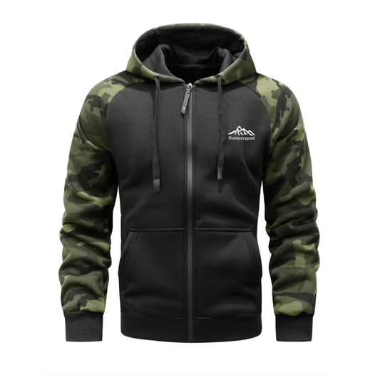 Heren Camo Fleece Hoodie – Warm & Comfortabel – Winter & Herfst
