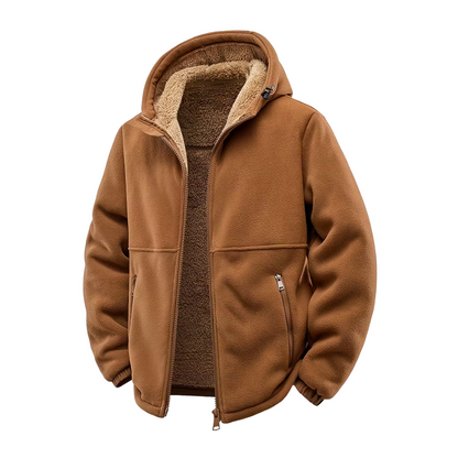 Heren Winterjas – Fleece - Volledige Rits met Capuchon