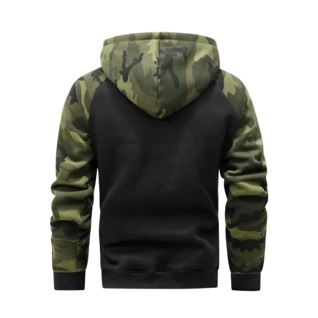 Heren Camo Fleece Hoodie – Warm & Comfortabel – Winter & Herfst